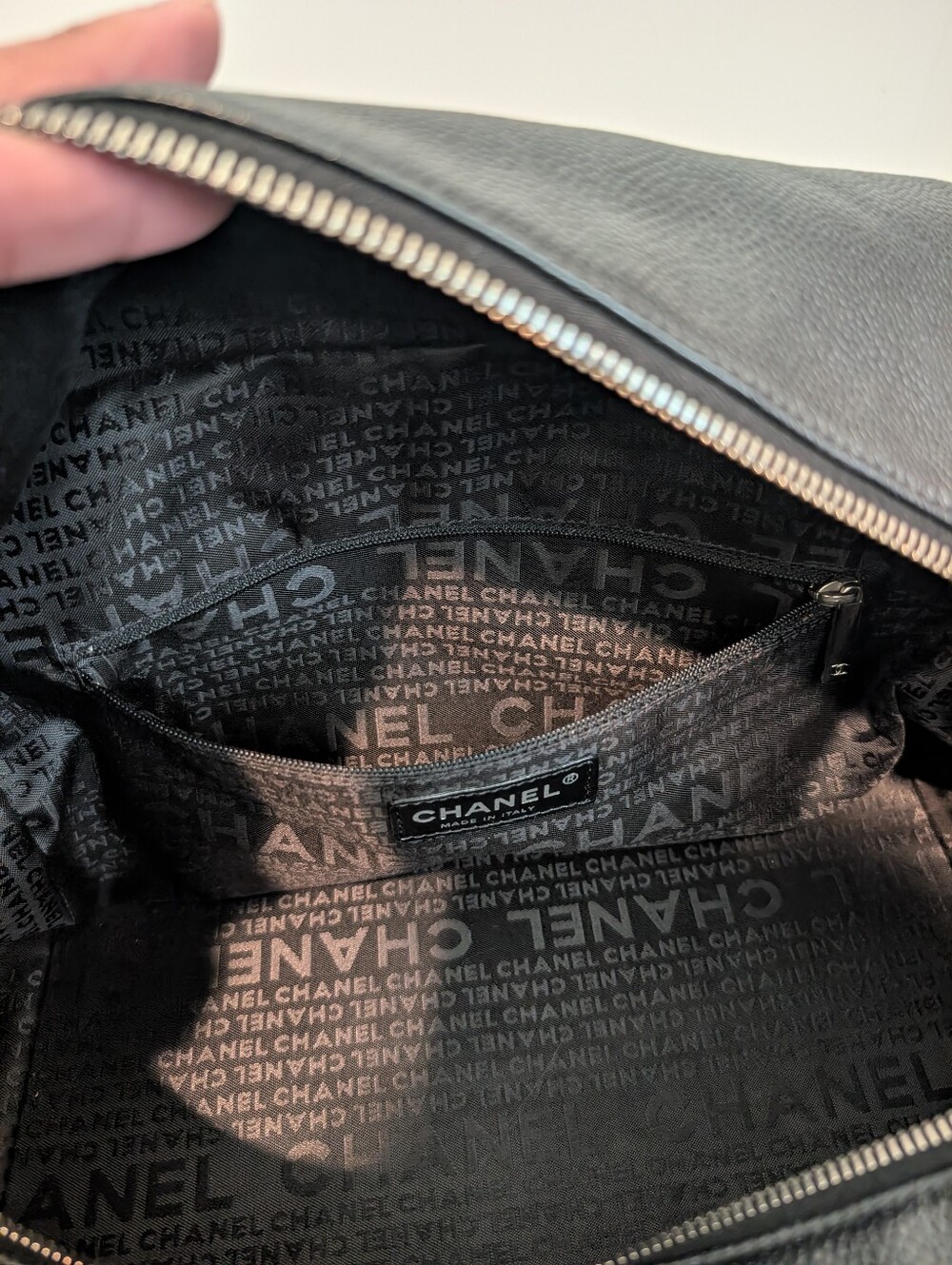 Authentic Chanel Black Perforated Leather CC Handle Bag - Picture 15 of 16